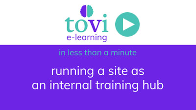 running a site as an internal training hub