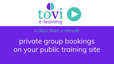 private group bookings on your public training site